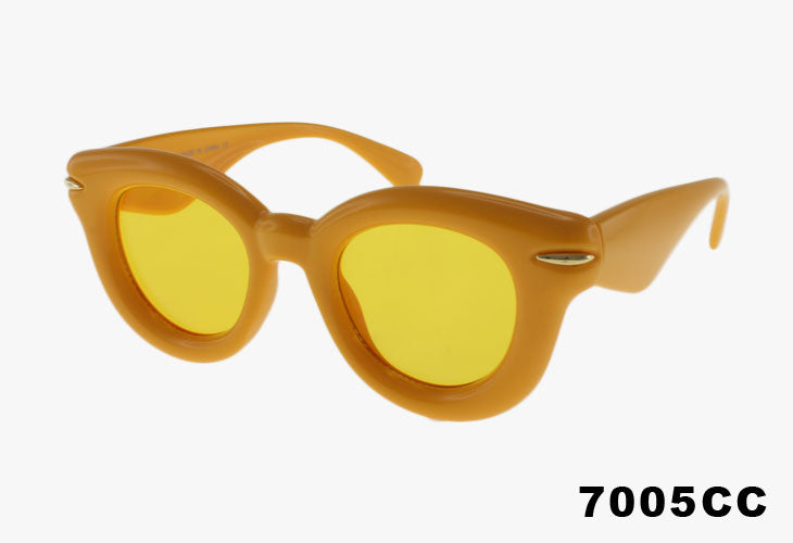 yellow Wholesale Fashion Inflated Round Bubble Sunglasses