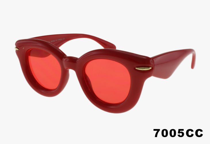 red Wholesale Fashion Inflated Round Bubble Sunglasses