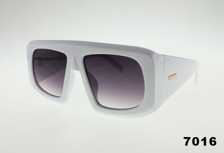 white Oversized Fashion Rectangle Sunglasses