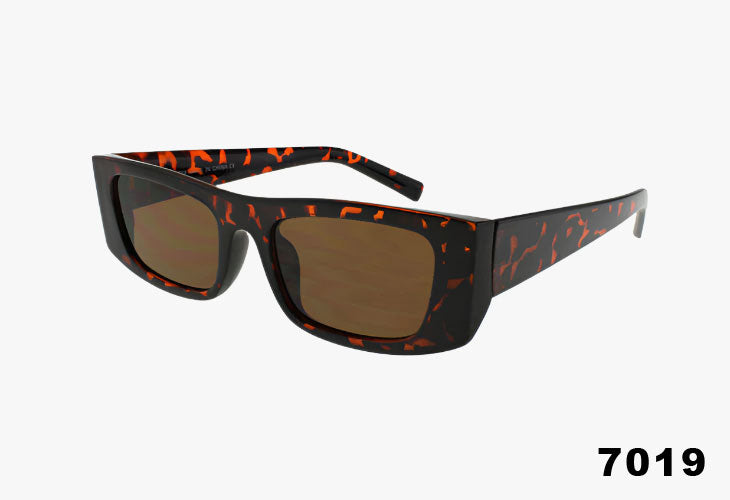tortoise Rectangle Slim Retro Fashion Wholesale Sunglasses