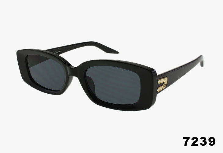 black Wholesale Fashion Medium Square Shaped Sunglasses