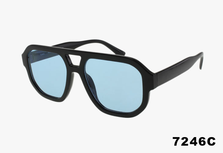 blue Classic Large Color Lens Pilot Wholesale Sunglasses