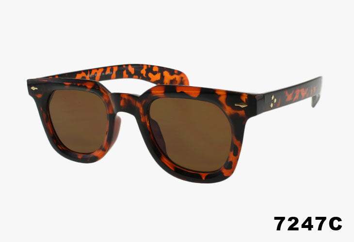 tortoise Wholesale Fashion Thick Framed Square Oval Sunglasses
