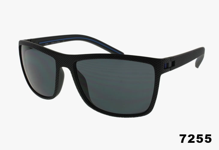 matte black Wholesale Classic Square Textured Frame Sunglasses