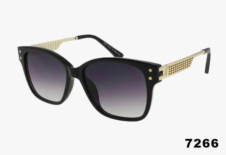 black Wholesale Luxury Rectangular Sunglasses