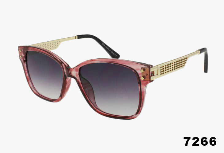 red Wholesale Luxury Rectangular Sunglasses