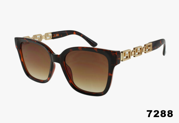 tortoise Designer Inspired Wholesale Square Cat Eye Style Sunglasses