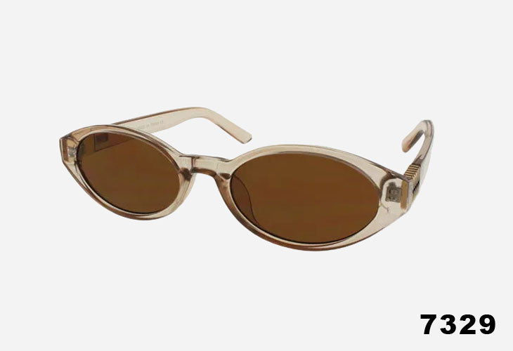 7329 - Wholesale Slim Rectangular Oval Fashion Sunglasses