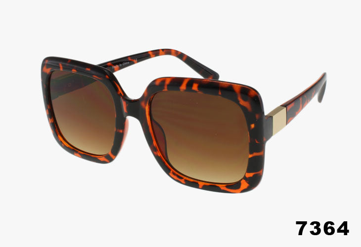7364 - Wholesale Oversized Fashion Square Sunglasses
