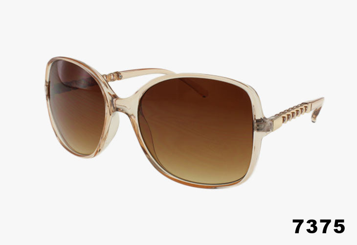 7375 - Wholesale Chain Link Temple Butterfly Sunglasses