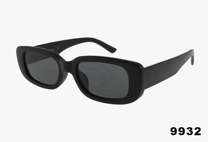 9932 - Wholesale Designer Slim Trendy Rectangular Sunglasses