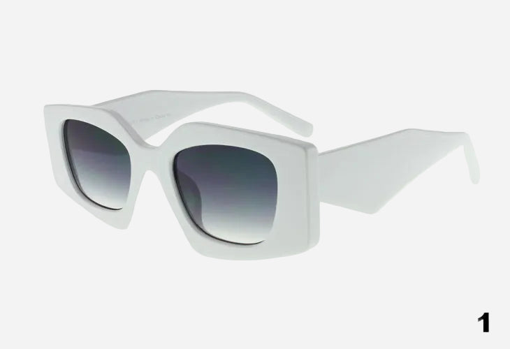 white Wholesale Fashion Geometric Shaped Sunglasses