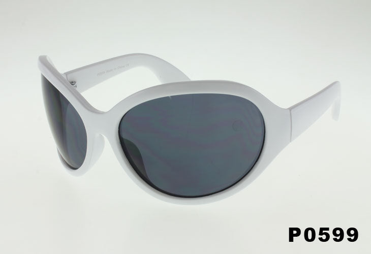 white Wholesale Oversized Round Wrap Sunglasses