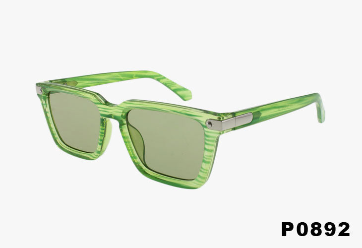 green Slim Rectangle Fashion Wholesale eyewear