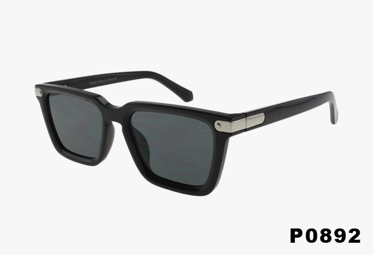 black Slim Rectangle Fashion Wholesale eyewear