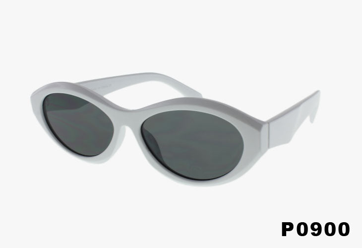 white Slim Oval Fashion Wholesale Sunglasses