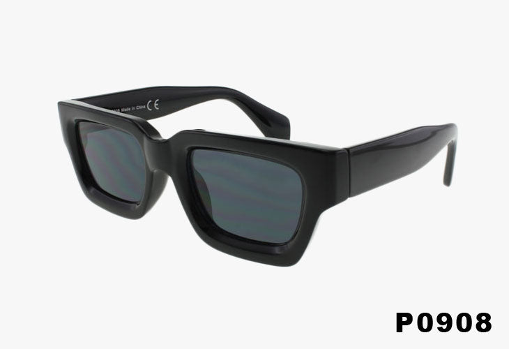 black Wholesale Fashion Thick Framed Square Sunglasses
