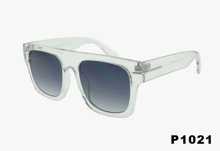 clear Rectangle Flat Top Fashion Wholesale Sunglasses