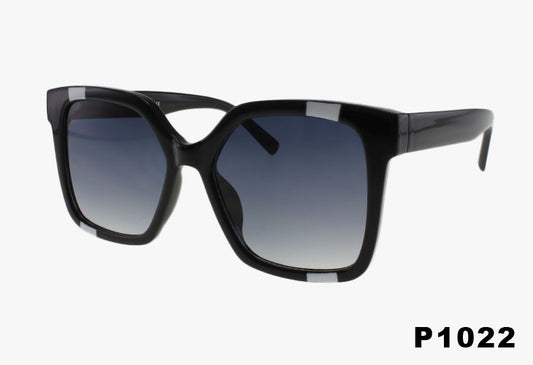 black and white Large Square Frame Fashion Sunglasses for wholesale
