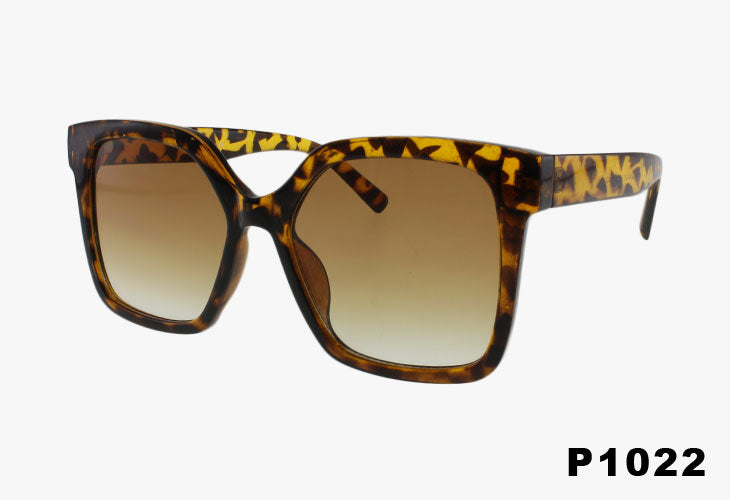 tortoise Large Square Frame Fashion Sunglasses for wholesale