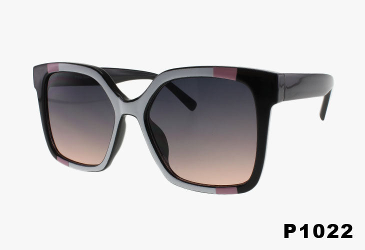 amber gradient lens Large Square Frame Fashion Sunglasses for wholesale