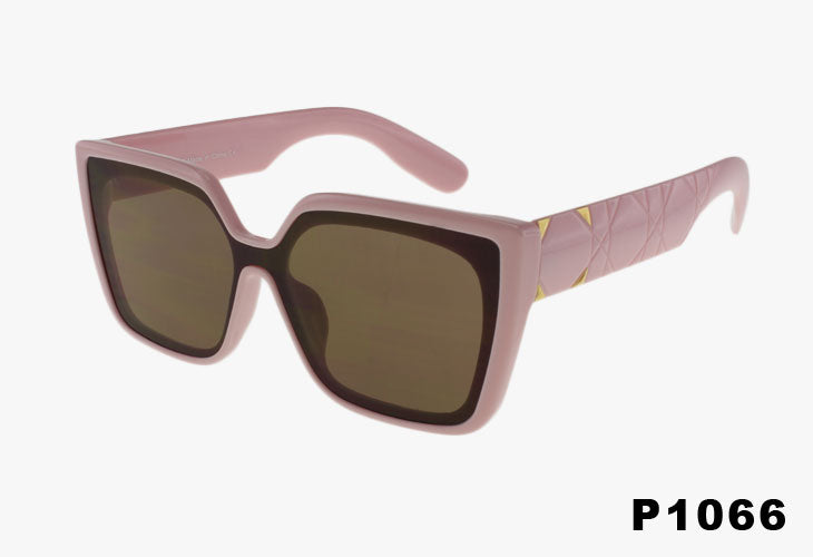 pink Square Cat Eye Quilted Sunglasses for wholesale