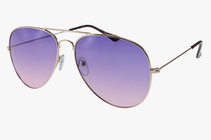 purple ocean lens Wholesale Metal Tear Drop Aviator Ombre Sunglasses