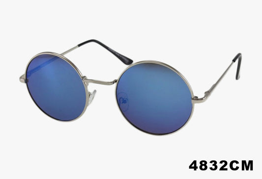 blue mirror Classic Round Metal Wholesale Mirror Sunglasses