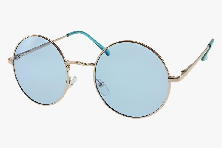 blue Classic Round Metal Wholesale Color Sunglasses