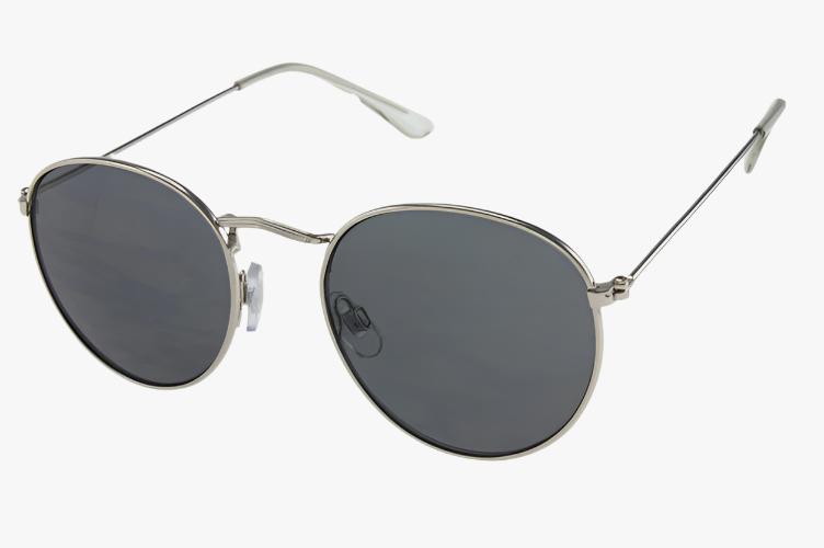 silver Wholesale Classic Oval Metal Sunglasses