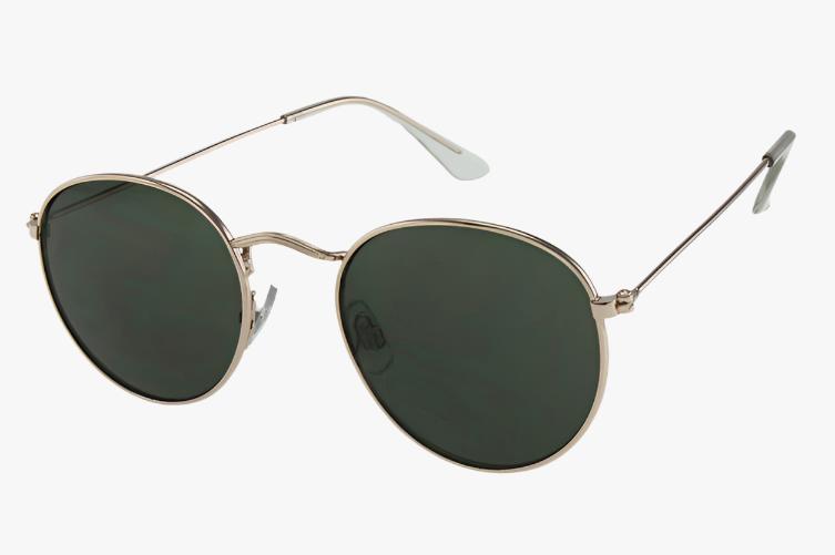 green Wholesale Classic Oval Metal Sunglasses