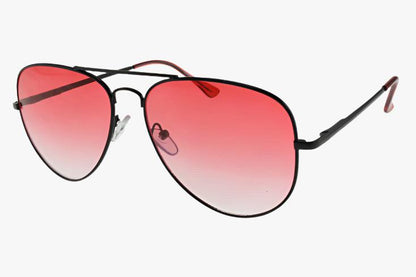 black pink Wholesale Spring Hinge Metal Tear Drop Aviator Color Sunglasses