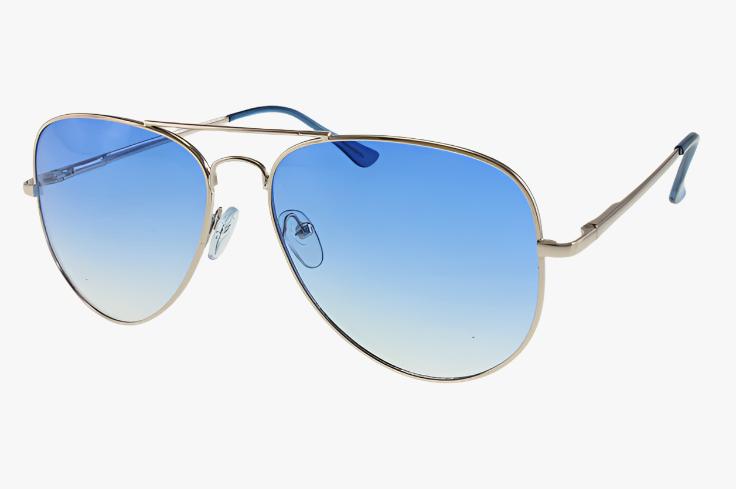 blue Wholesale Spring Hinge Metal Tear Drop Aviator Color Sunglasses