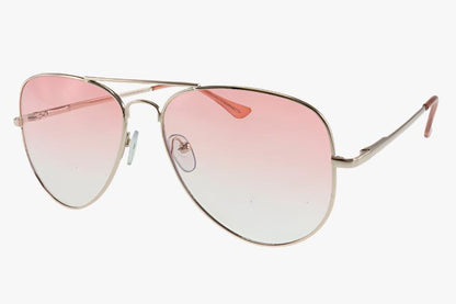 light pink Wholesale Spring Hinge Metal Tear Drop Aviator Color Sunglasses