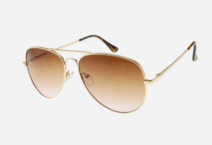 A pair of aviator-style sunglasses with a gold metal frame and brown gradient lenses, shown on a plain white background with the text '4850OC' in the bottom right corner.