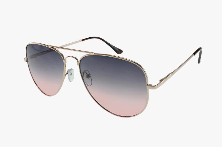 purple pink gradient Wholesale Spring Hinge Metal Tear Drop Aviator Ombre Sunglasses