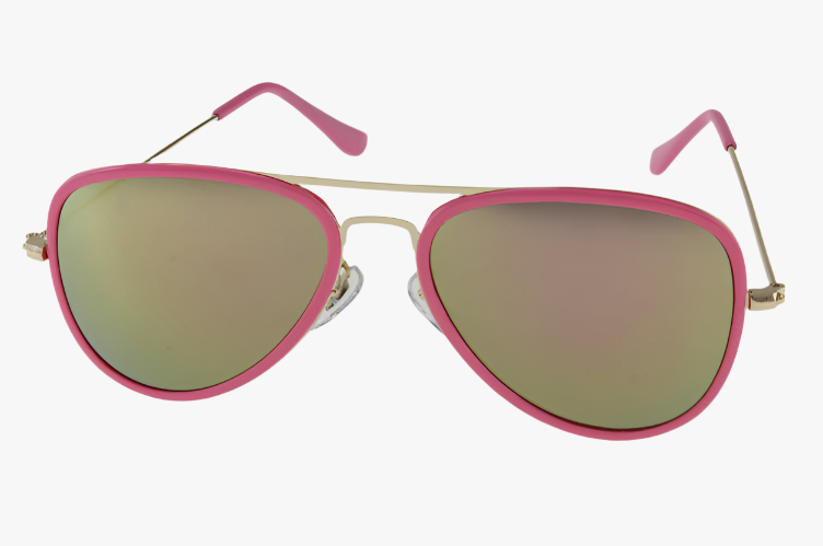 pink Wholesale Fashion Combination Aviator Mirror Sunglasses