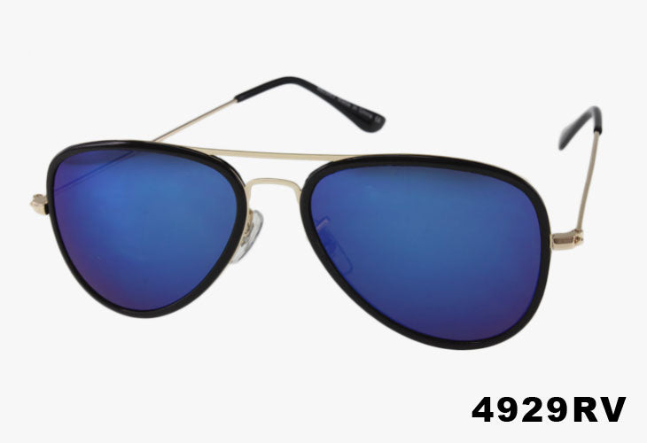 blue mirror Wholesale Fashion Combination Aviator Mirror Sunglasses