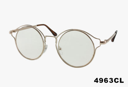 gold Wholesale Double Frame Clear Lens Glasses