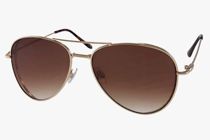 gold brown Wholesale Double Trim Tear Drop Aviator Sunglasses