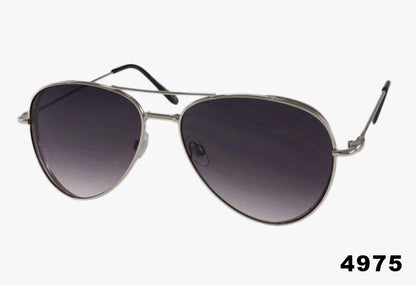 silver smoke Wholesale Double Trim Tear Drop Aviator Sunglasses