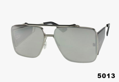 silver mirror Wholesale Square Aviator With Side Blinders Sunglasses