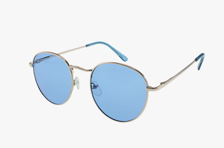 blue Classic Oval Metal Wholesale Color Sunglasses