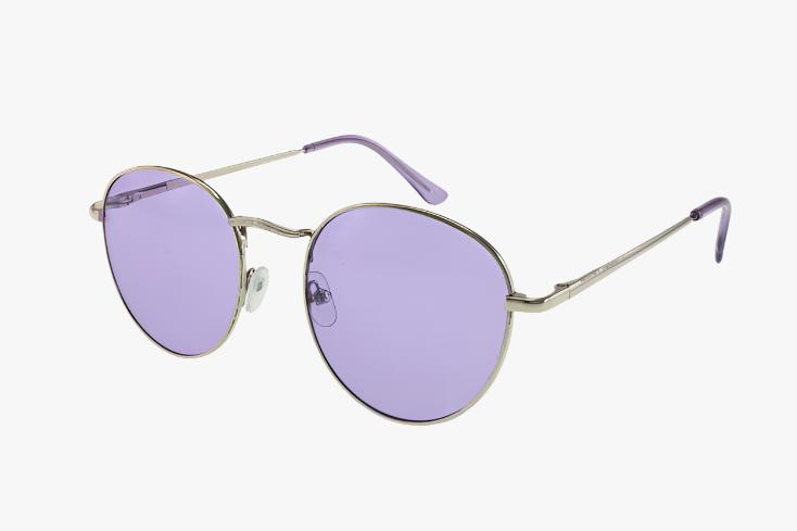 purple Classic Oval Metal Wholesale Color Sunglasses