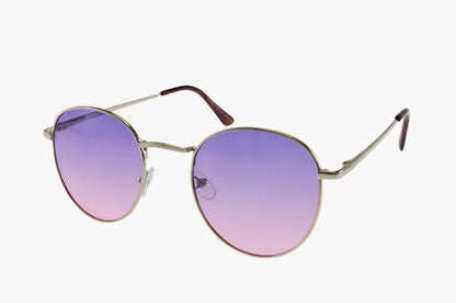 purple gradient Classic Oval Metal Wholesale Ombre Color Sunglasses