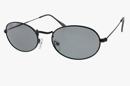 black silver Classic Wholesale Small Metal Oval Sunglasses