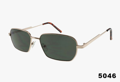 green lens Medium Square Metal Frame Wholesale Sunglasses