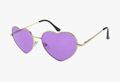 purple metal frame heart shaped fashion wholesale sunglasses