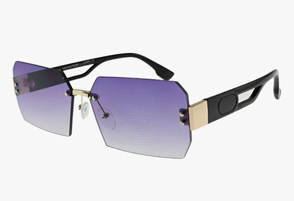 purple Wholesale Medium Frameless Geometric Sunglasses