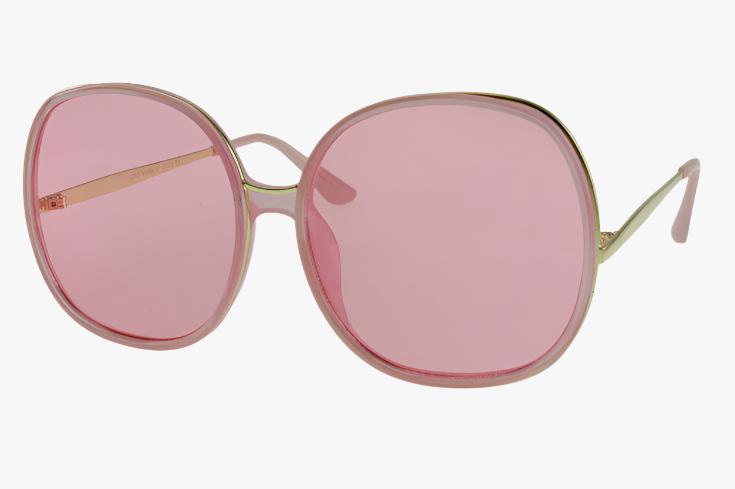 pink Wholesale Oversized Round Combination Sunglasses